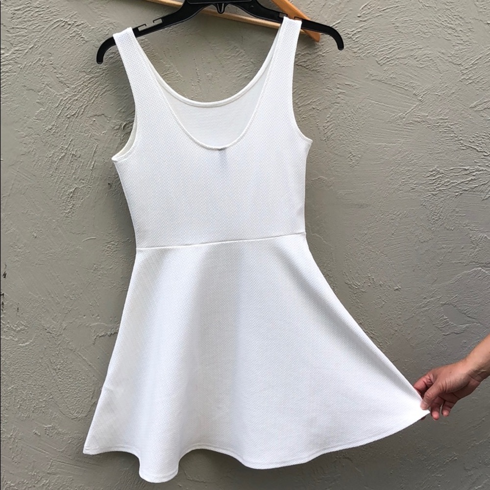 White Textured Dress